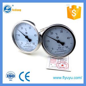 Bimetallic temperature gauge