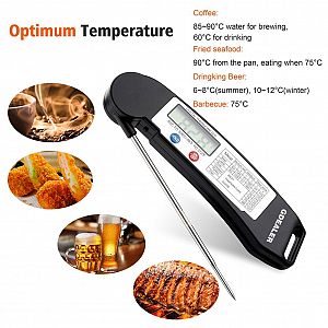 Best Instant Read Digital Cooking Thermometer Food Probe Thermometer for Kitchen Meat BBQ Thermometer