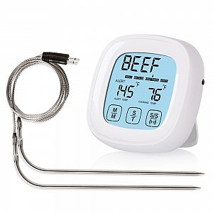 Touchscreen Digital Food Meat Probe Thermometer 0-250c for Cooking Kitchen BBQ Oven Liquid