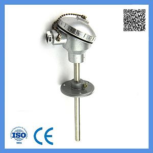 Industrial Usage E Type Assembly Thermocouple with Movable Flange 0-600c